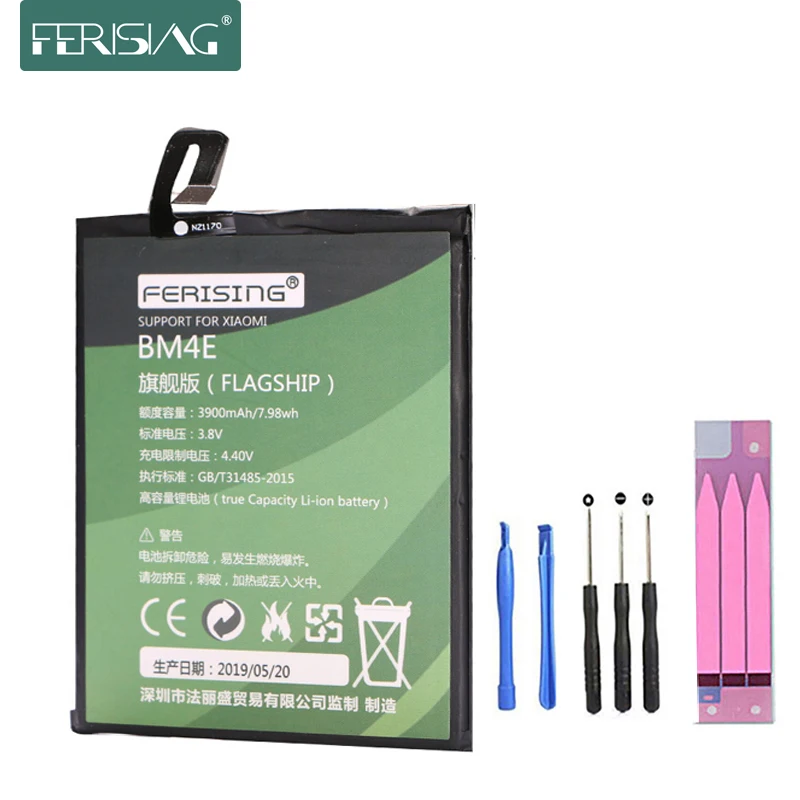

High Capacity Xiao Mi Original Phone Battery BM4E for Xiaomi Mi Pocophone Poco F1 3900mAh Replacement Batteries Free Tools