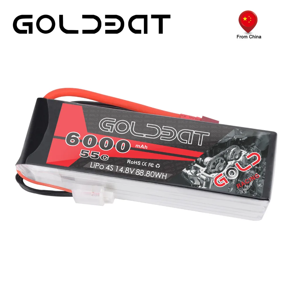 2 единицы GOLDBAT 6000mAh lipo батарея 4S RC автомобиль lipo 6000mAh 55C батарея LiPo 14,8 v с T XT60 Разъем для RC грузовик RC Heli самолет