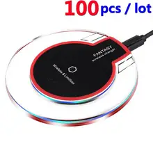 100 шт. Новое круглое Беспроводное зарядное устройство зарядного устройства для Samsung Galaxy S6 Edge S6 Edge+ Plus Lumia 920 htc 8X LG3
