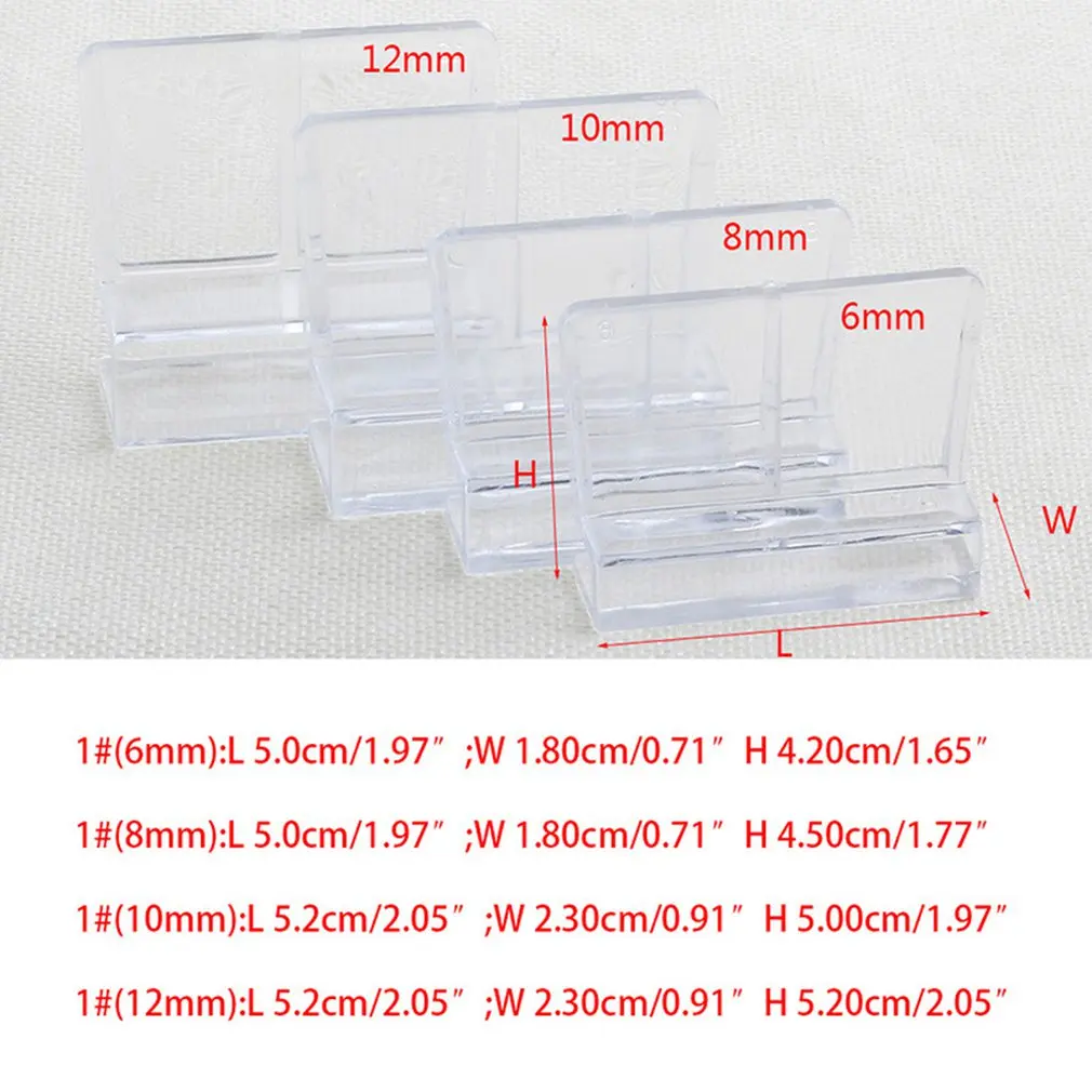 

6/8/10/12mm Acrylic Aquarium Fish Tank Glass Fixed Cover Clip Clamp Bracket Holder Shelf Lamp Filter Barrel Rack Support