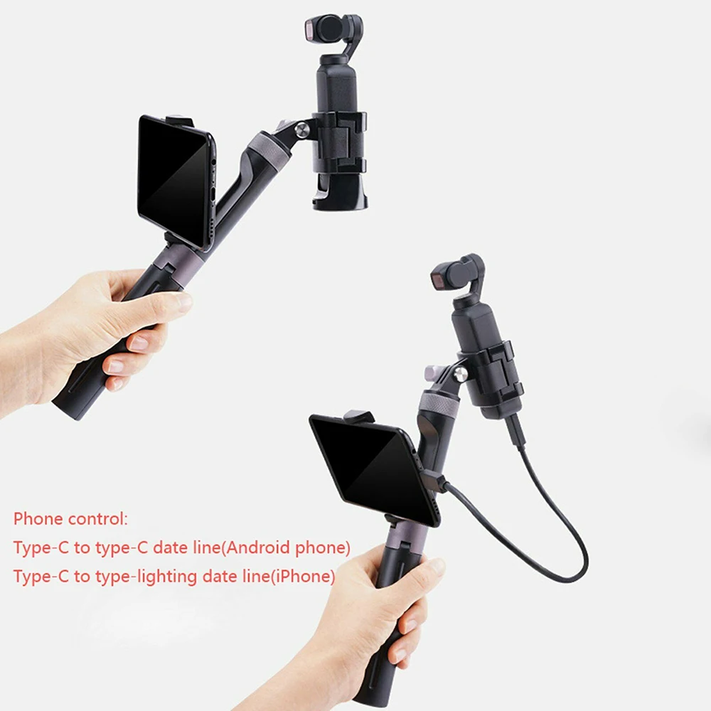 For PGYTECH Osmo hand pocket tripod extend pole phone holder for Gopro Hero 6 5 4/ DJI Osmo Action Camera accessory