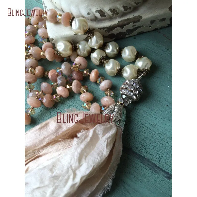20180921-NM18280-shabby boho chic bohemian glam pink stone sari silk tassel necklace_2