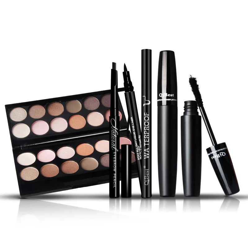 

Professional 3D Eye Shadow + Mascara + Eyeliner + Eyebrow Pencil Makeup Set For Sale
