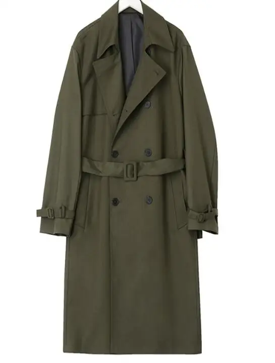 S-6XL, хит, весна/осень, мужской,, модный, индивидуальный, на заказ, красивый, длинный, с заниженным плечом, Тренч