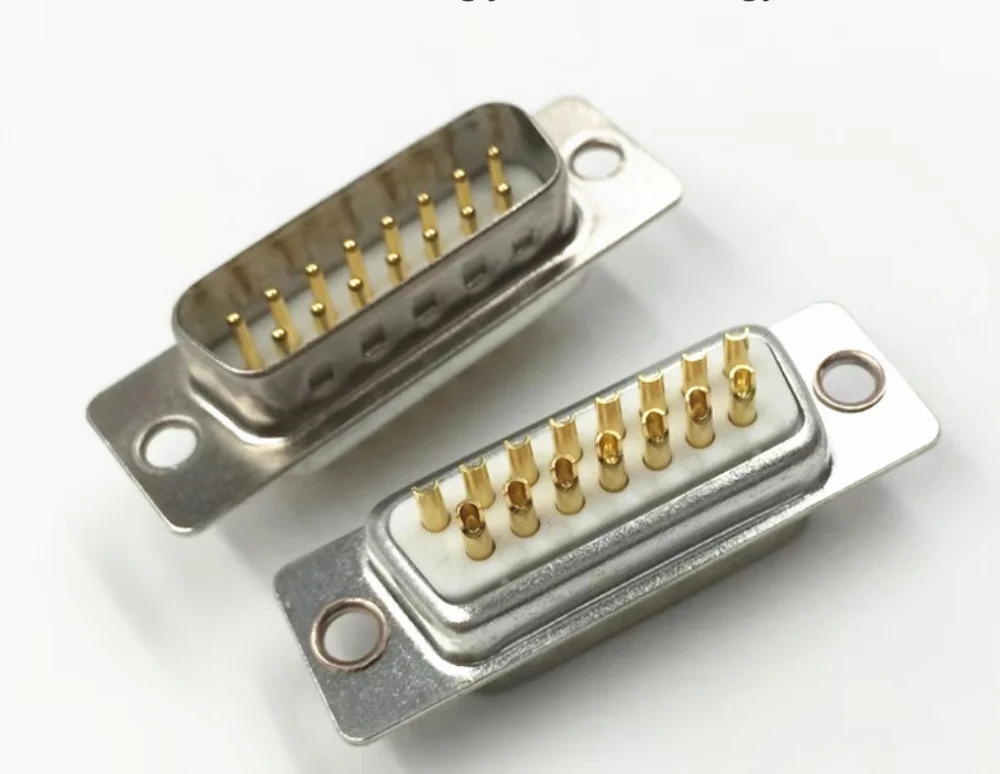 

Solid needle connector 15PIN male plug gold-plated burs m99