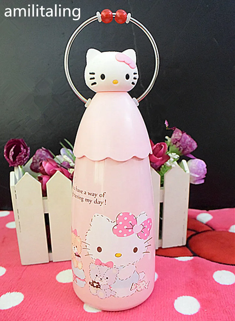 New Hello Kitty Thermos Vacuum Cup Stainless Steel Bottle Thermal