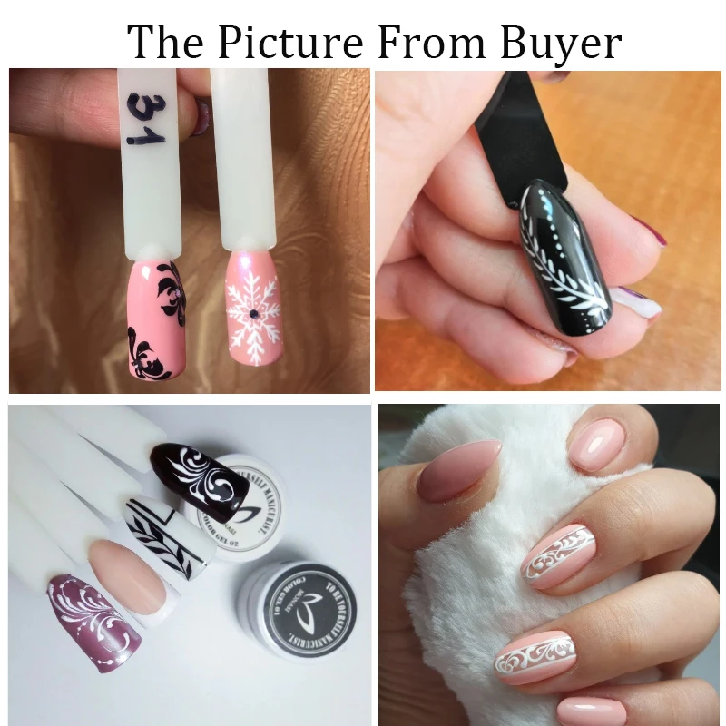 Gel de pintura blanco saludable para manicura francesa arte de uñas UV LED remojo de pintura de Gel barniz maquillaje Mujer Gel de pintura blanco saludable para manicura francesa arte de uñas UV LED remojo de pintura de Gel barniz maquillaje Mujer
