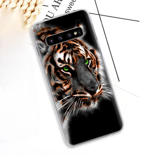 Чехол для телефона с изображением большого льва тигра и животных для samsung Galaxy S10e S10 Plus S8 S9 Plus S6 S7 Edge A40 A50 A70 M20 чехол - Цвет: 02
