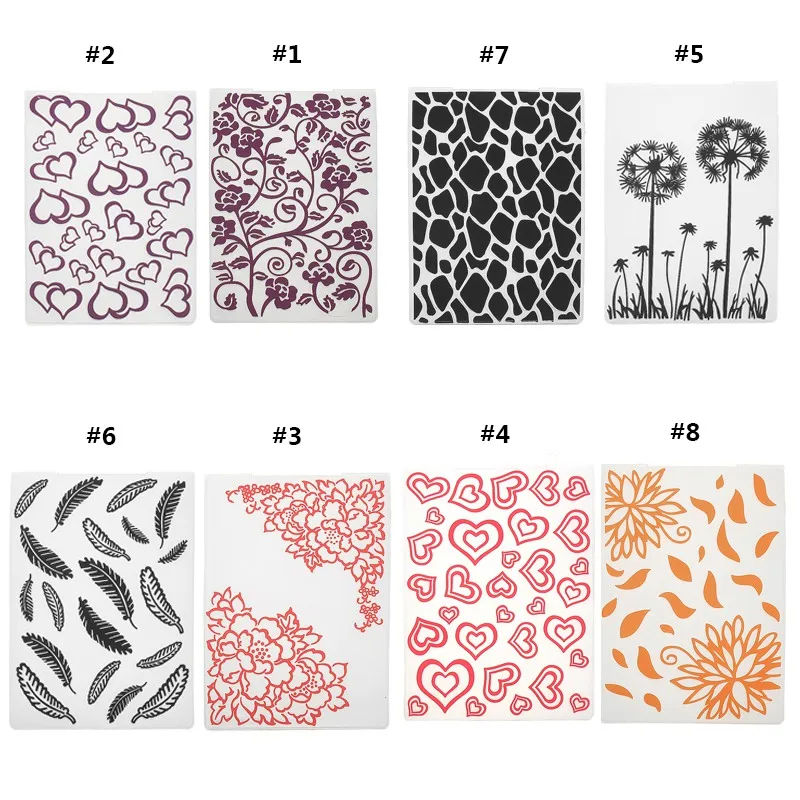 

Plastic Flower Feather Embossing Folder DIY Scrapbooking Photo Album Christmas Card Template Scrapbook Decor Embossing Folders