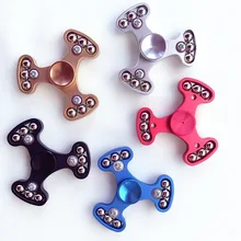 Новая Металлическая Акула острый Спиннер 12 бусин EDC ручной Спиннер для аутизма и СДВГ Спиннер ручной антистресс игрушки