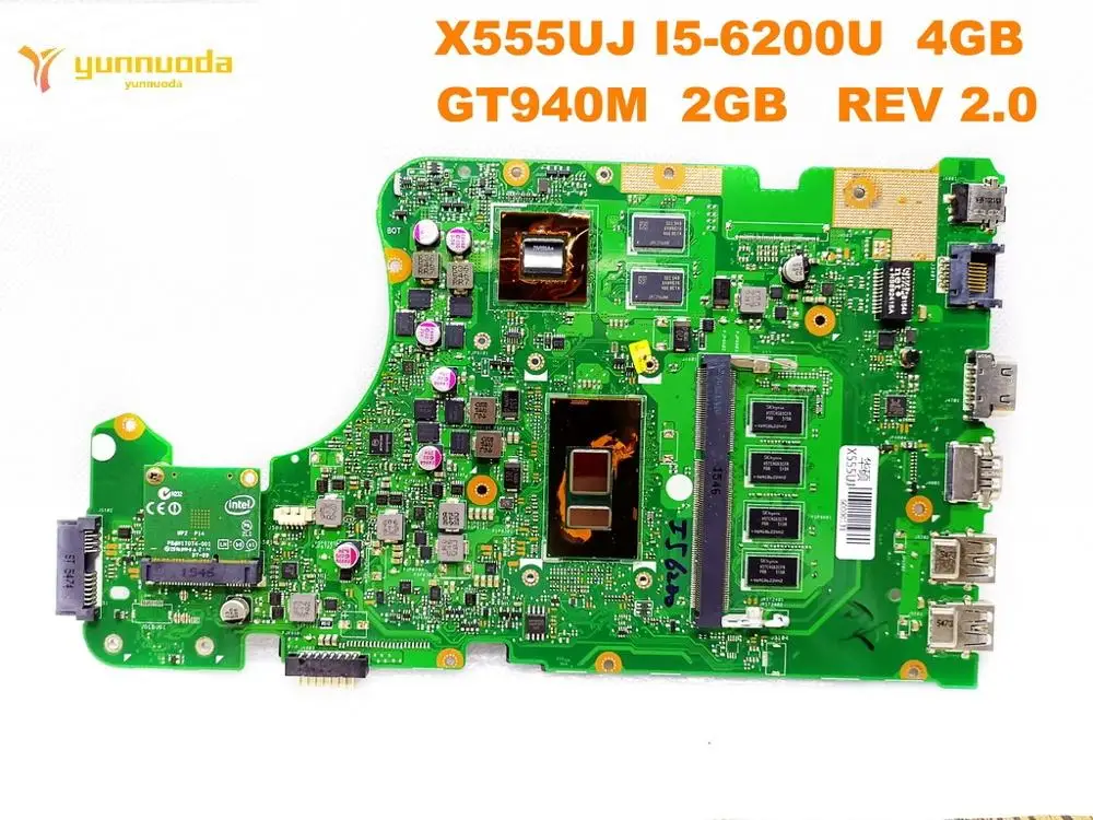 

Original for ASUS X555UJ laptop motherboard X555UJ I5-6200U 4GB GT940M 2GB REV 2.0 tested good free shipping