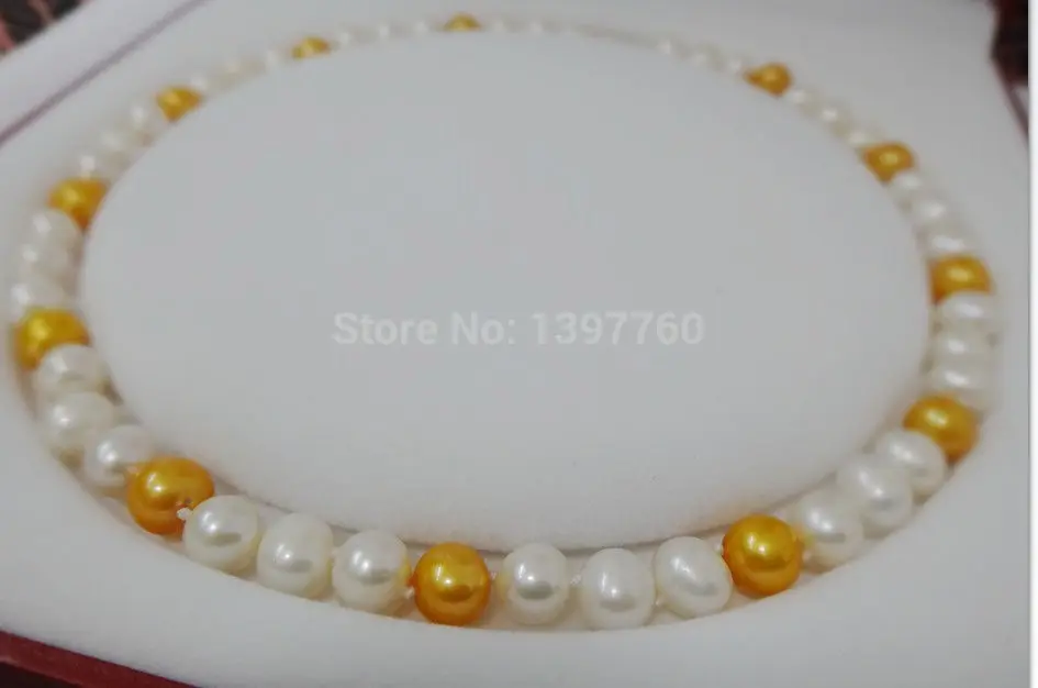 

Miss charm Jew.348 9-10MM NATURAL SOUTH SEA GENUINE WHITE GOLD MULTIC PEARL NECKLACE