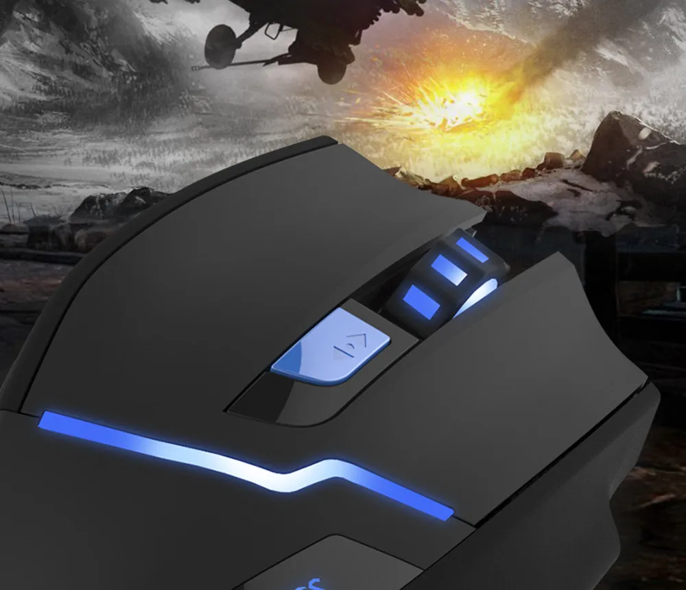 ZELOTES F-16 Wireless Gaming Mouse 2.4GHz Optical 2400 DPI Game Mice (2)