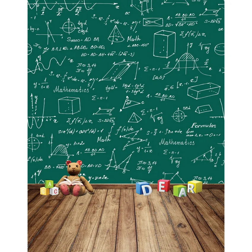 

Children and Kid Photography Backdrops Wooden Floor Blackboard 3D Backgrounds for Photo Studio Back to School Newborn Photophone