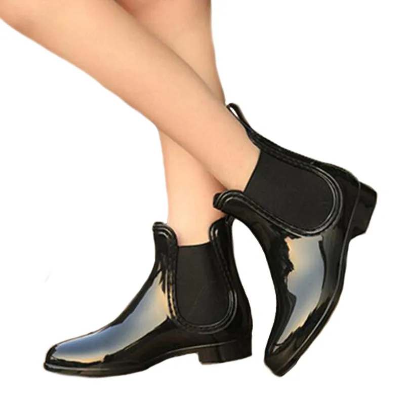 Rain-Boots-2018-Waterproof-Fashion-Jelly-Women-Ankle-Rubber-Boot-Elastic-Band-Solid-Color-Rainday-Women (2)