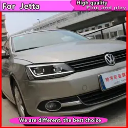 Автомобильный Стайлинг для нового VW Jetta 2011 светодио дный 2017 фары светодио дный LED DRL + Динамический сигнал поворота светодио дный