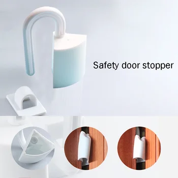 

Hot Selling 2pcs Door Seam Stopper Protection Lock Anti-Pinch Children Kids Safety Durable Security
