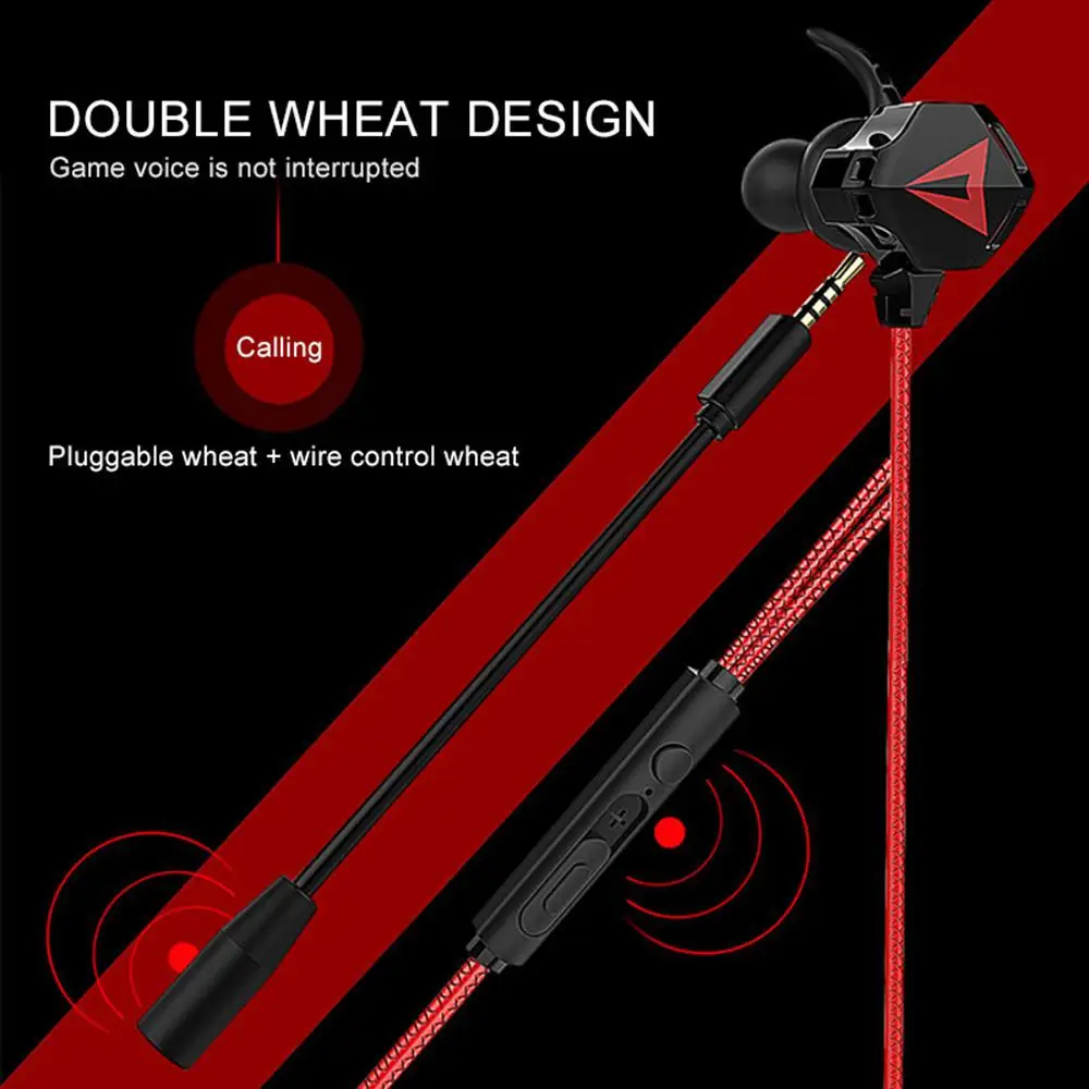 

BEESCLOVER Gaming Earphones Eat Chicken Stereo PC Bass with microphone Mic Wired Vibration Games Headphoe PUBG Earphones r25