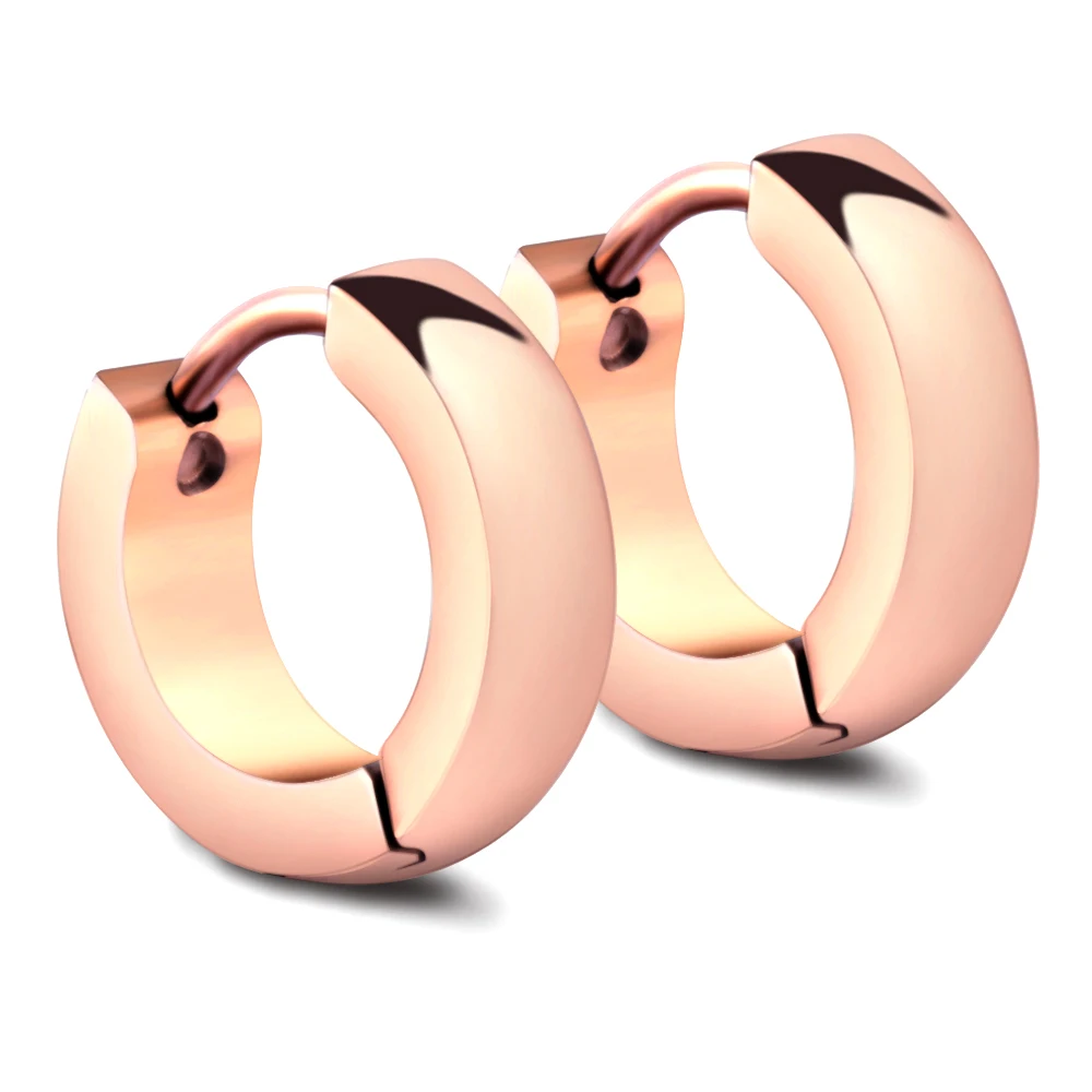 NIBA милые серьги-кольца для женщин/мужчин золото/посеребренное покрытие из нержавеющей стали Металл сохраняет цвет