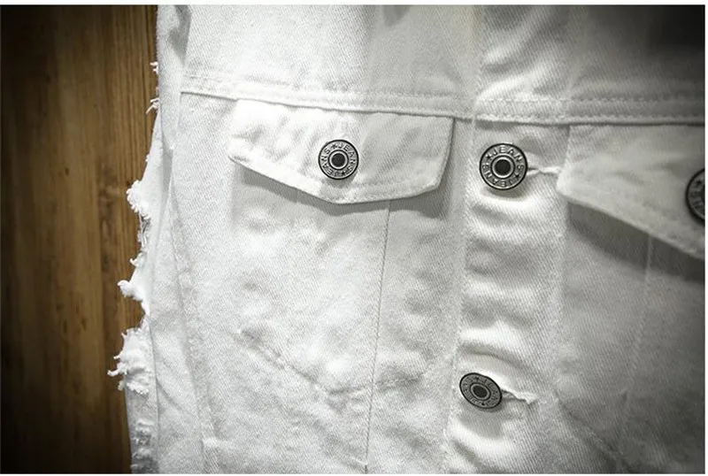 Denim Jacket Men Streetwear Ripped Holes Jeans Jacket Men Autumn Solid Wash Denim Cargo Motorcycle Hip Hop Vintage Jacket Coat Denim Jacket Men Streetwear Ripped Holes Jeans Jacket Men Autumn Solid Wash Denim Cargo Motorcycle Hip Hop Vintage Jacket Coat