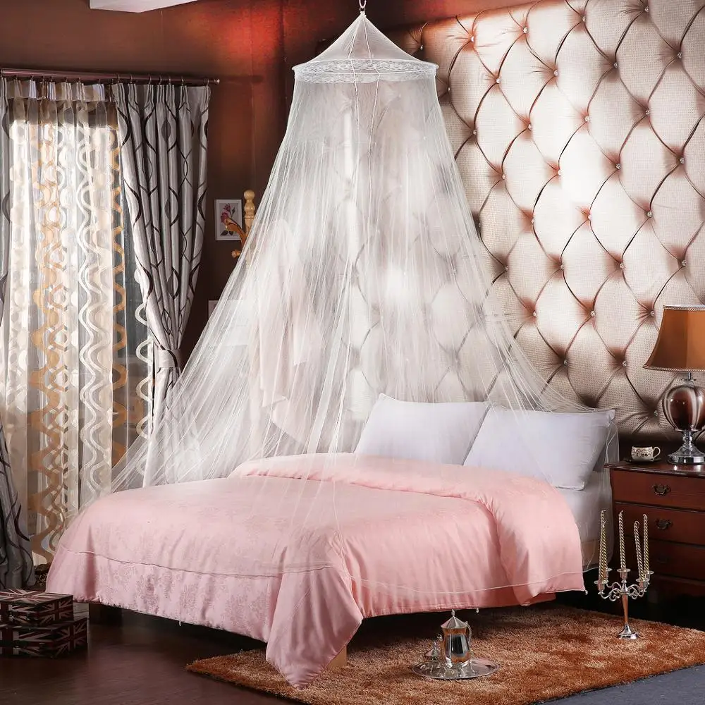 

Bedroom Round Lace Curtain Hanging Dome Mosquito Net
