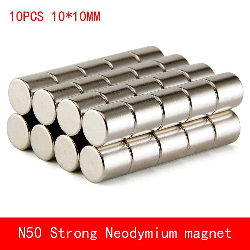 wholesale 10PCS D10*10mm round N50 Strong force rare earth