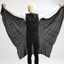 S-XXXL! Новая мужская одежда плащ-накидка с дизайном летучей мыши модальный Длинный жилет Модный повседневный персональный костюм певицы большого размера
