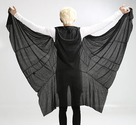 

S-XXXL ! 2016 New Men's clothing cloak cape bat design modal long vest fashionable casual personality plus size singer costumes