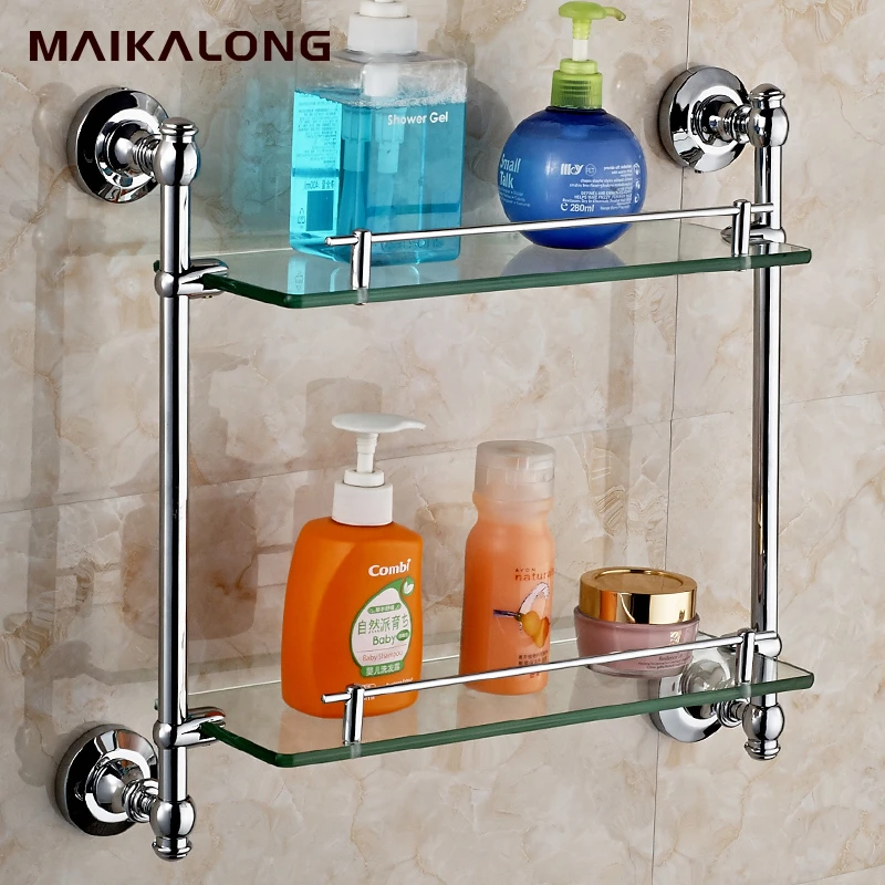 Doppel Badezimmer Regale Glas Regal Messing Mit Chrom Ende Basis Glas Regale Bad Accessories 74series Bathroom Shelf Glass Shelfbrass Shelves Aliexpress