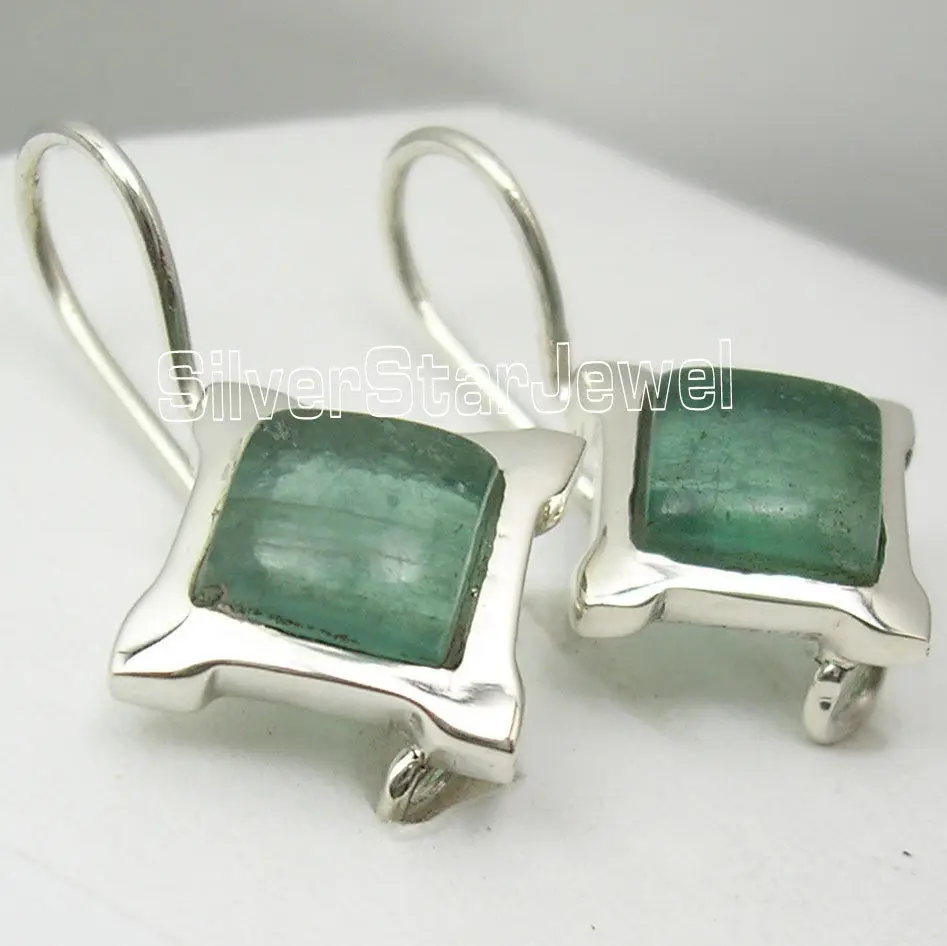 

Silver Genuine GARNET Stylish Dangle Earrings 2.5CM