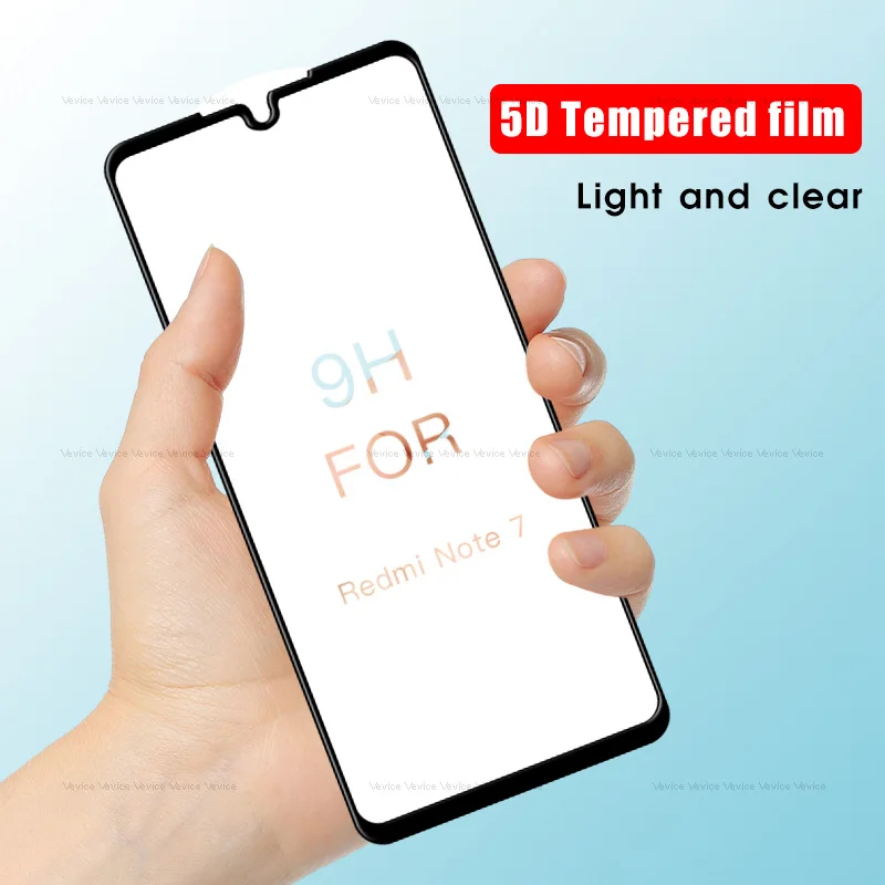 

5D Tempered Glass For Xiaomi Redmi 7 Note 7 6 5 Pro Mi 9 SE Mi 8 Explorer Mi8 Lite Screen Protector For Xiaomi Note 7 Mi9 Glass