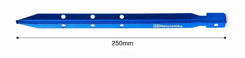 NatureHike 4 шт./лот высокая прочность коррозионной устойчивостью алюминиевого сплава Открытый аксессуары Tri-Край ногтя колышки для палатки
