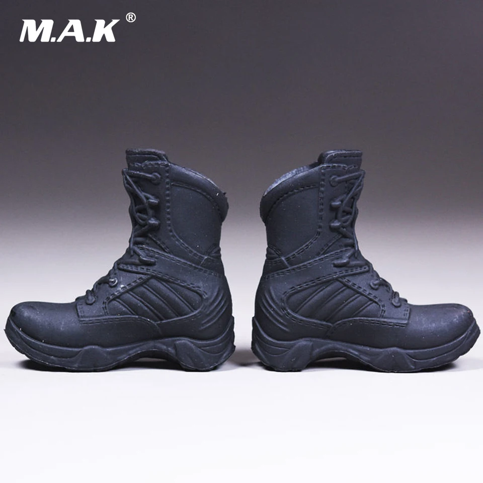 MagiDeal 1//6 Women Military Shoes Combat Boots for 12/" Action Figure White