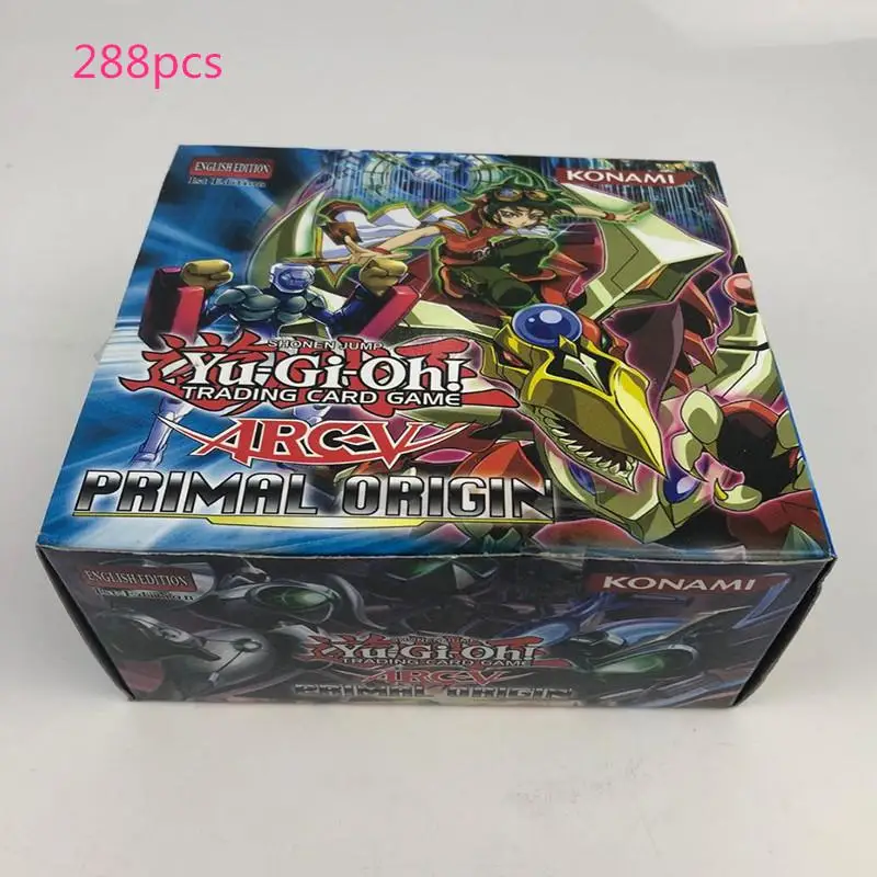 Yugioh 288 шт набор с коробкой yu gi oh Аниме игровая коллекция карт детские игрушки для мальчиков - Цвет: Carton 288 pcs