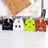 Cartoon Bear Cat Wall Mounted type Bathroom Storage Box Cat Soap bar Holder Sponge Holder Kitchen Tools Hook Drain Shelf Bag 4