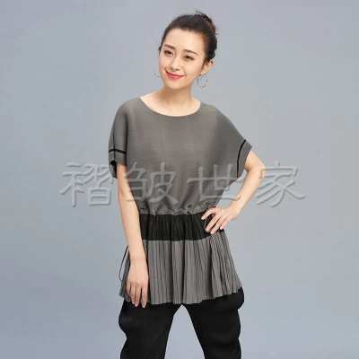 Des Noir Taille T Correspondance Grande T kaki Miyake Plier shirts gris Mince Stock Gratuite Couleurs Livraison Spectacle En shirt Facile SOT0pApWqw