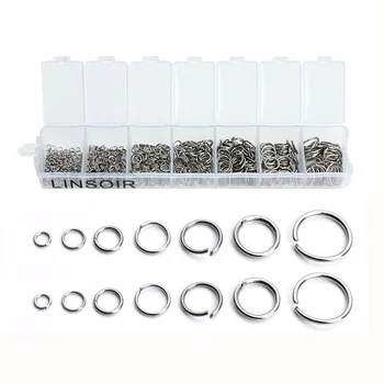Wholesale 770pcs/box Mix Size Open Jump Ring 3 4 5 6 7mm Stainless Steel Silver Tone Split Loop Rings for DIY Jewelry Connector 0 5 inch through bore slip ring rotary joint slip ring connector id12 7mm od 54mm 6 circuits x 5a