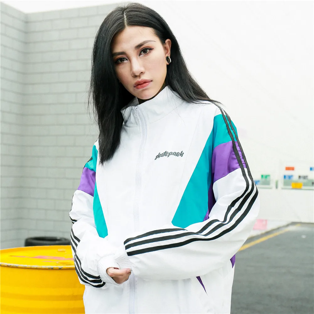 OSCN7 Hip Hop Contrast Color Jackets Men 2019 New Streetwear Loose Casual Women Windbreaker Jackets Varsity Bomber Coat 980 OSCN7 Hip Hop Contrast Color Jackets Men 2019 New Streetwear Loose Casual Women Windbreaker Jackets Varsity Bomber Coat 980