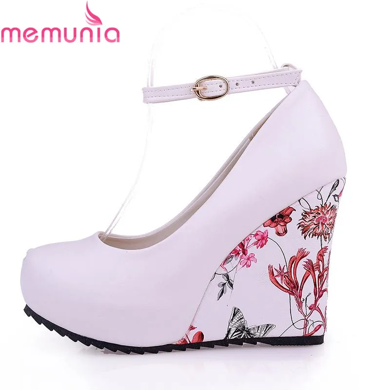 Fashion Ankle Strap 2016 High Wedges Platform Summer Pumps For font b Women b font Casual