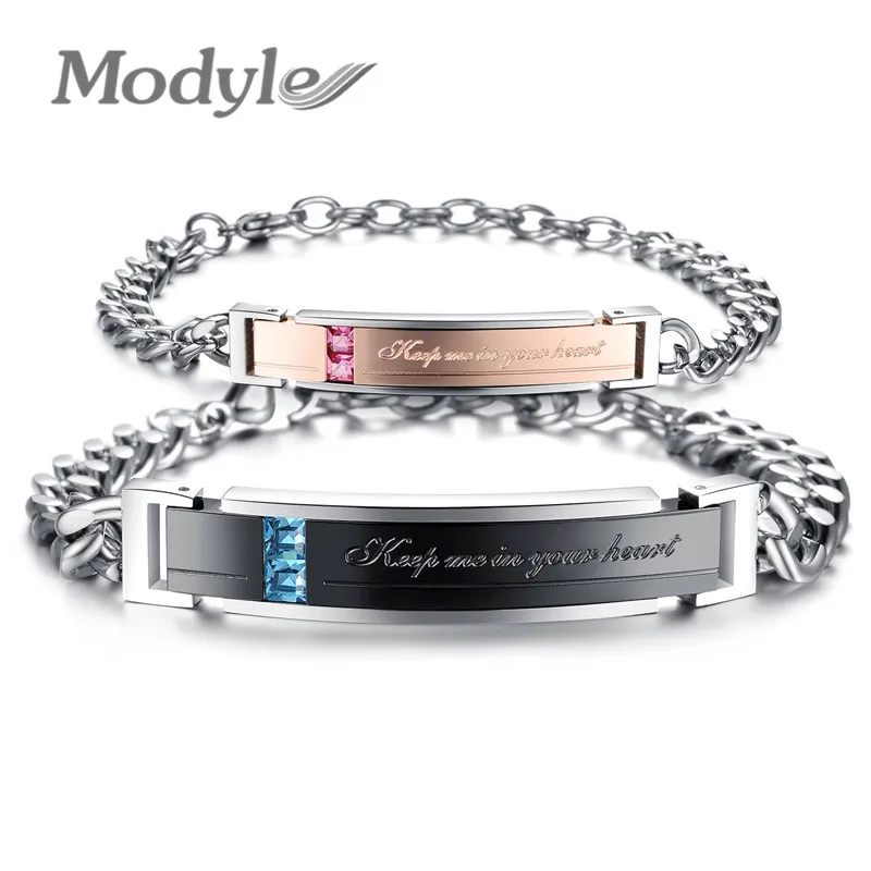 2021 новые браслеты Modyle из нержавеющей стали цвета розового золота и черного с