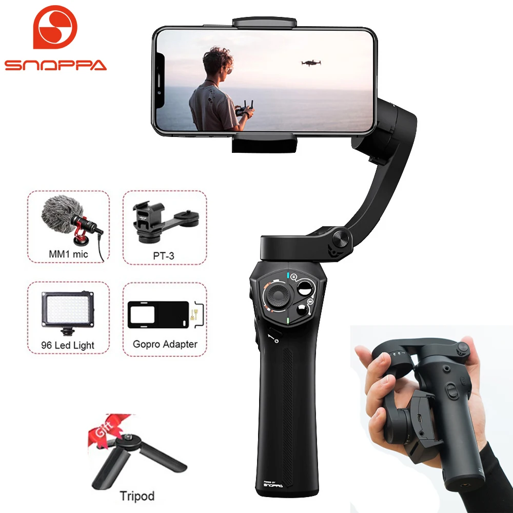 

Snoppa Atom 3-Axis Handheld Gimbal Smartphone Stabilizer for iPhone X Gopro 6 7 Action Cam PK Smooth 4 DJI OSMO Mobile 2 Pocket