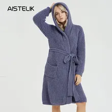 Новая осенняя и зимняя женская пижама теплая и удобная повседневная модная Пижама с капюшоном однотонная цветная Пижама