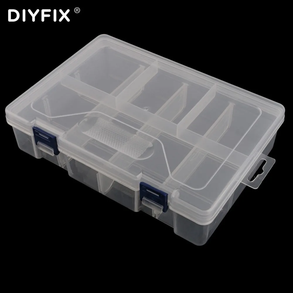 

Adjustable Plastic Tool Box Two-Sided Home Electronic Components Storage Box Combination Screw Finishing Container Ring Case