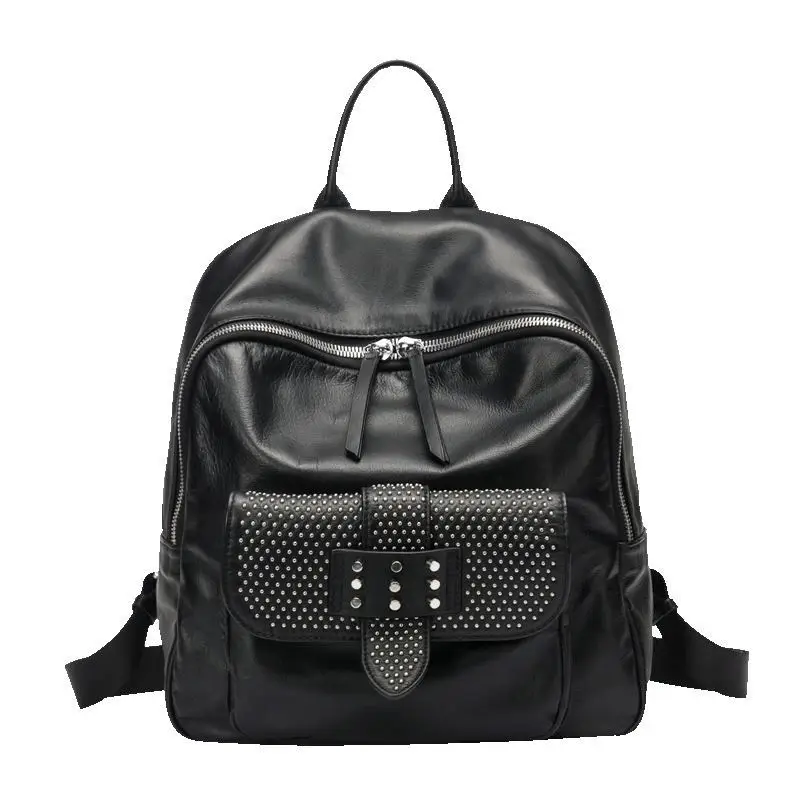 

In the autumn of 2017 new head layer Cowhide Leather Handbag Shoulder Bag Lady backpack on behalf of a factory