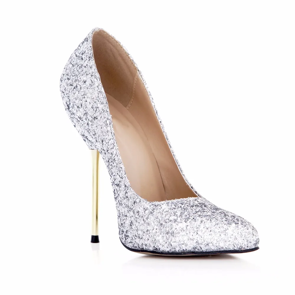

2019 Zapatos De Mujer Salto Alto Pointed Toe Bling Big Plus Size Stiletto Heels Female High Heel Shoes For Women Mujer Pumps