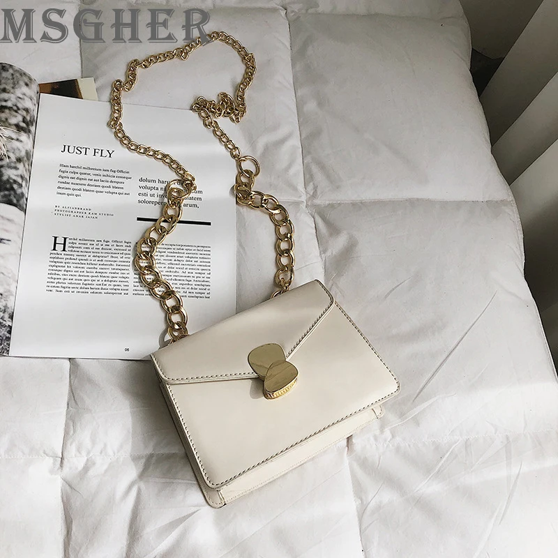 

MSGHER Shoulder Bags Luxury Designer Small Bags Fashion Female Chain Bags PU Crossbody Bags with Synthetic Leather
