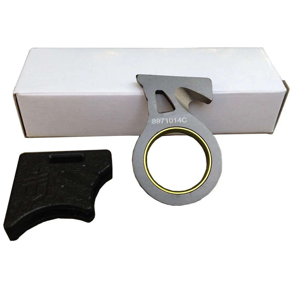 Lap-belt Cutter Outdoor EDC Tool Thumb Grip Keychain Gear Hook Knife (2)