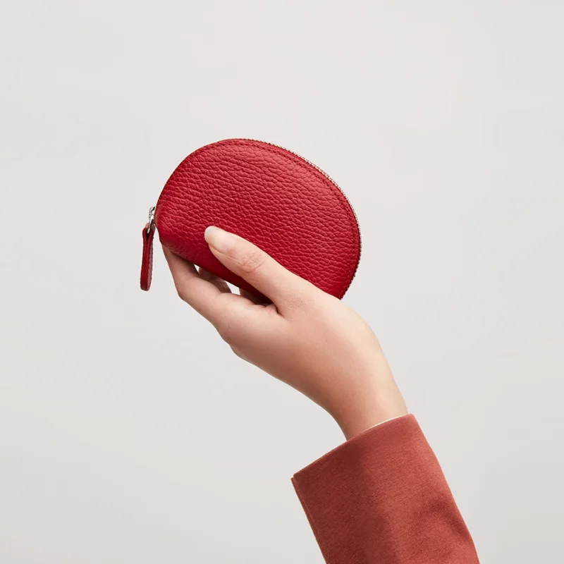 "Jazz Xiaoqiang. Leather small objects" earned popularity! Small storage makeup shell bag leather small purse