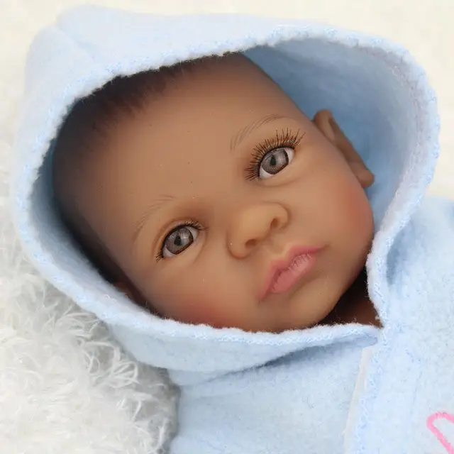 NPKDOLL 10 inch Boy African American Rebron Baby Doll For Kid's Gift