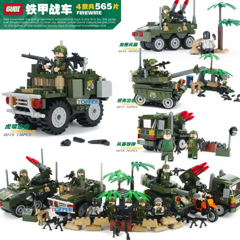

565Pcs 99 Main Battle Tank Army Military WW2 Soldiers Guns Building Blocks Bricks compatible With lepin star wars Boy gift 8015